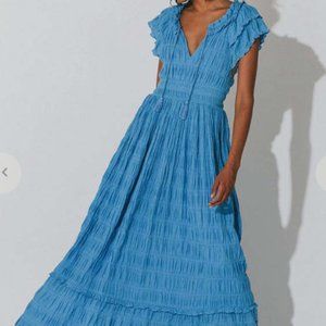 Cleobella Santana Ankle Dress - Sky Blue